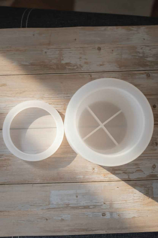 Silikonformen Set für Kerzengefäße mit Deckel, 2-teilig