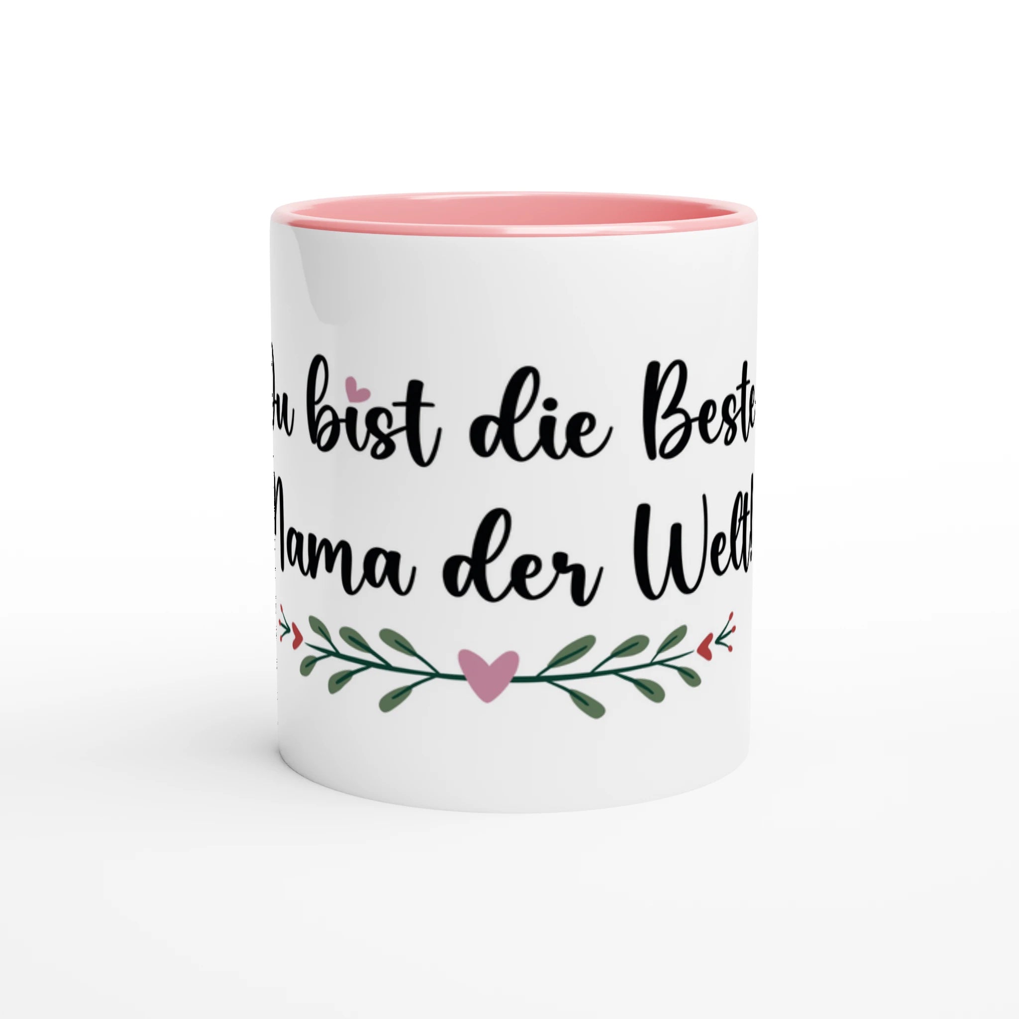 Weiße Keramiktasse 11oz mit Farbe an der Innenseite - Cozy Nook Atelier