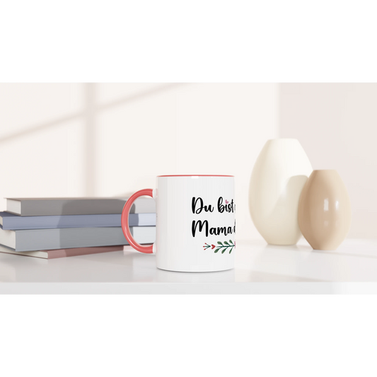 Weiße Keramiktasse 11oz mit Farbe an der Innenseite - Cozy Nook Atelier