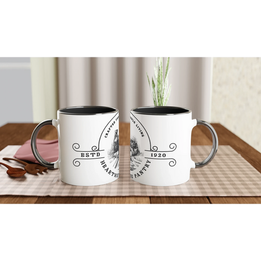 Vintage Keramiktasse 11oz mit Farbiger Innenseite