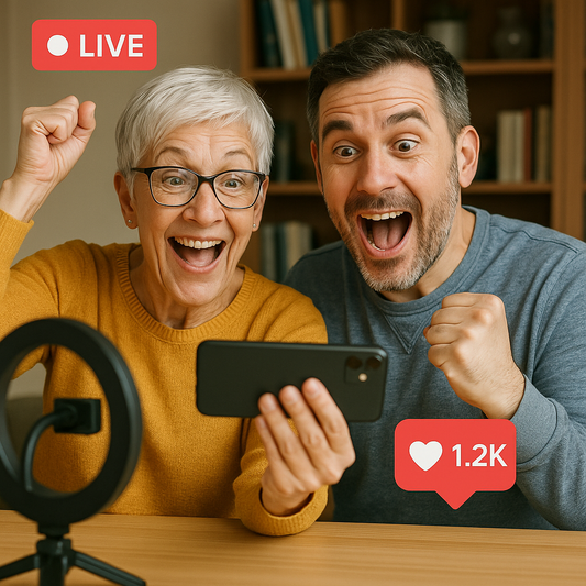 whatnot livestream, Frau 63 & Sohn 43, aufgeregt