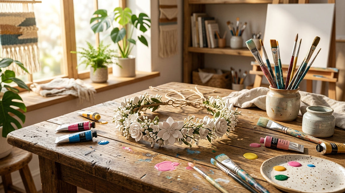 Erlebe den Sommer mit handgemachten Blütenkränzen aus Gips – Anleitung zum Nachmachen! 🌸 - Cozy Nook Atelier