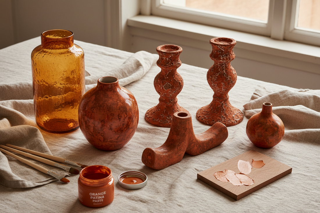 Dekoration und DIY-Projekte mit Patina Orange