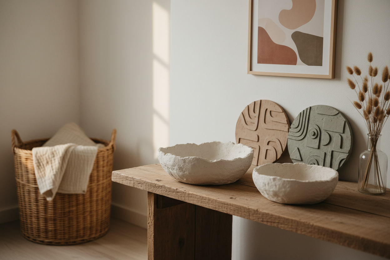 Handgefertigte Gipskunst – Schüsseln, Bilder & Platten - Cozy Nook Atelier