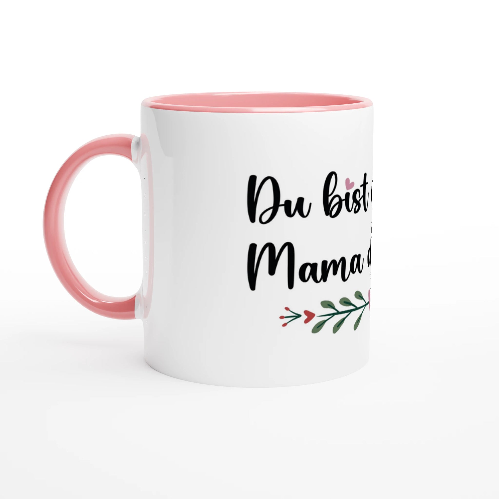 Weiße Keramiktasse 11oz mit Farbe an der Innenseite - Cozy Nook Atelier