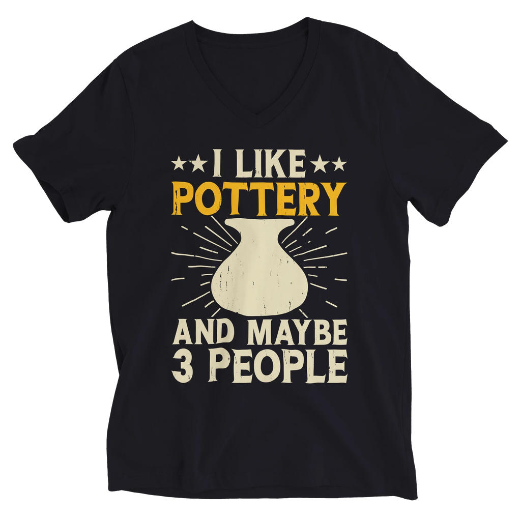 Pottery Love Unisex V-Neck T-Shirt Aus Baumwolle