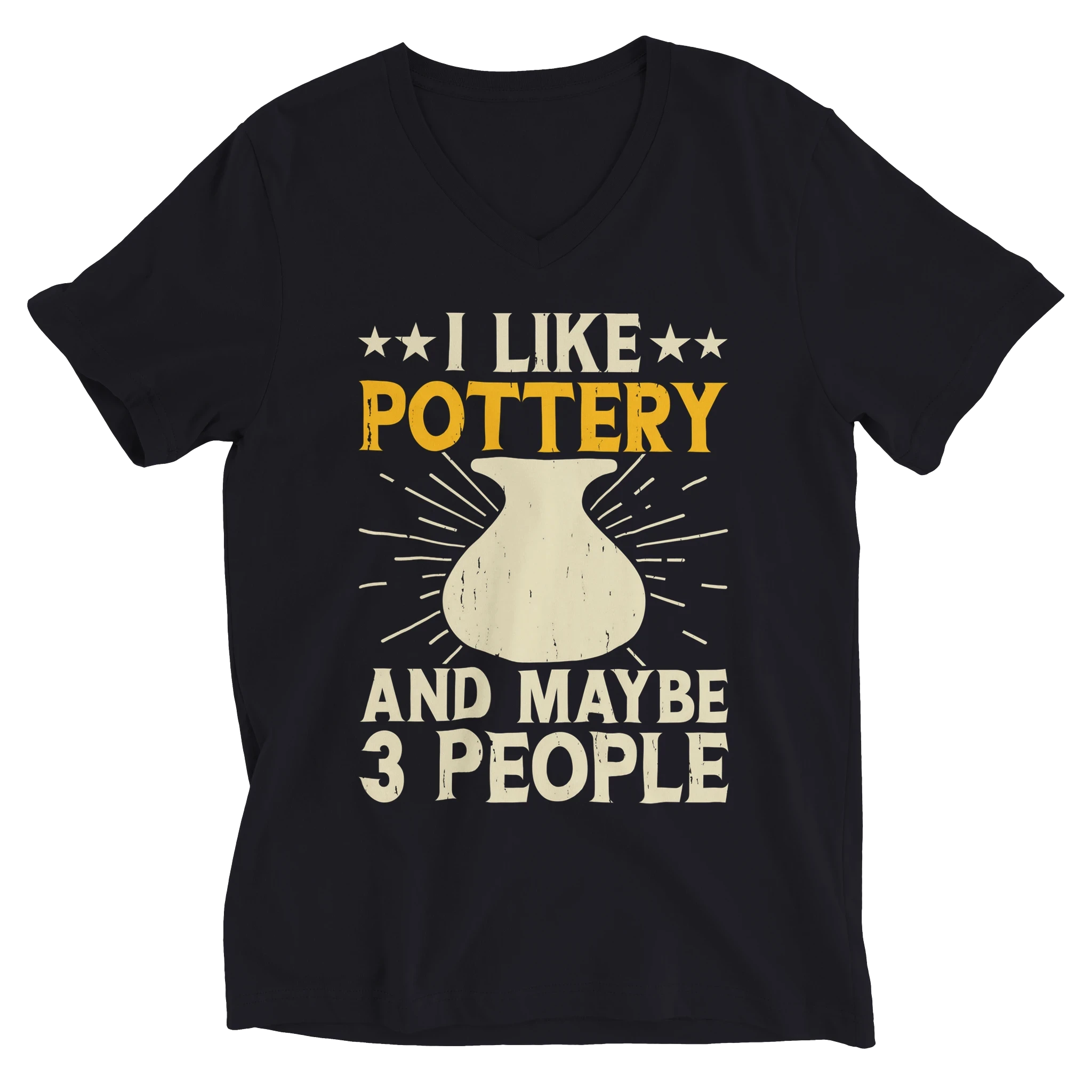 Pottery Love Unisex V-Neck T-Shirt Aus Baumwolle