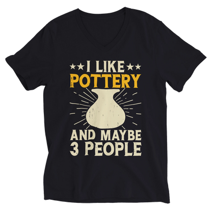 Pottery Love Unisex V-Neck T-Shirt Aus Baumwolle