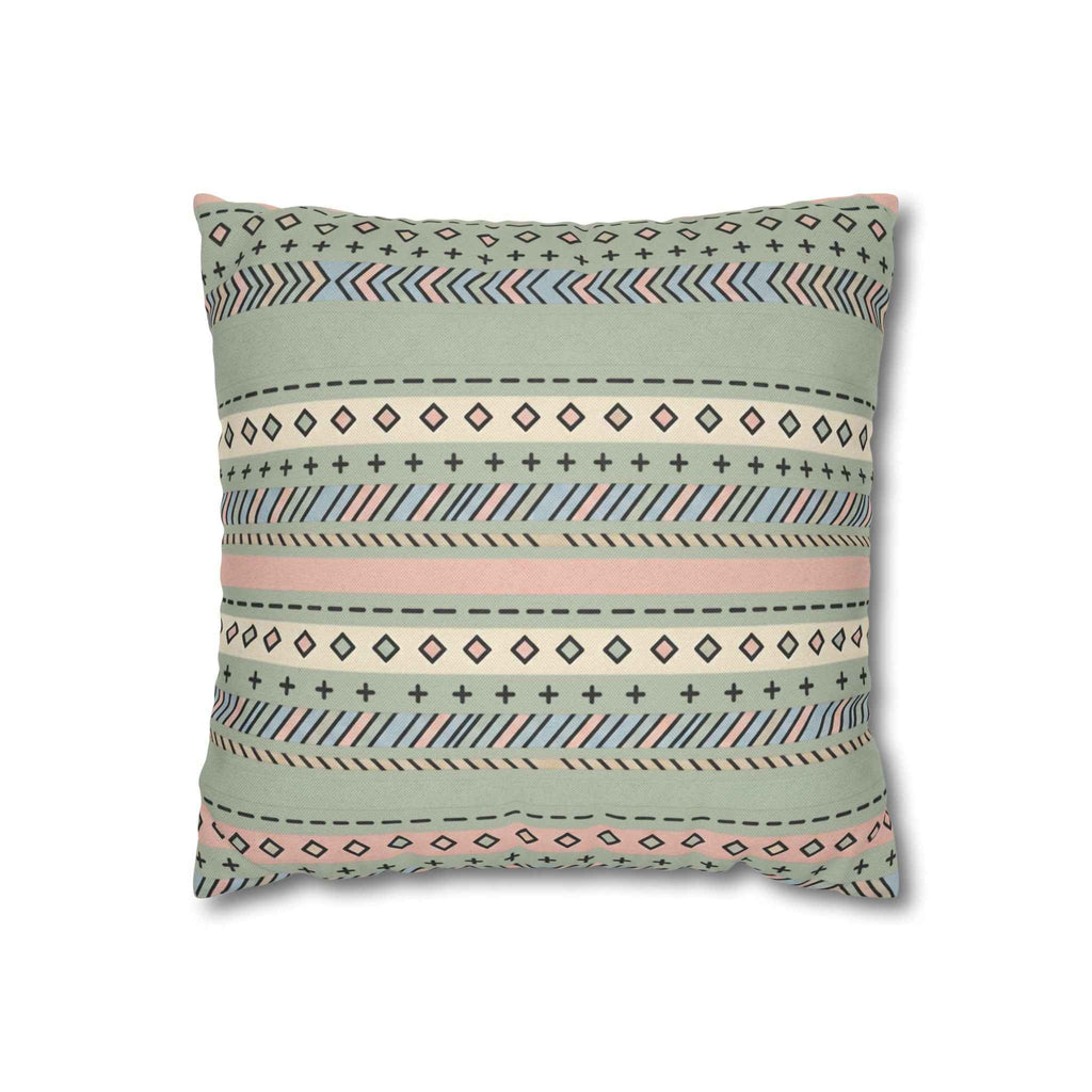 German Text Square Pillowcase — Spun Polyester Decorative Pillow Cover