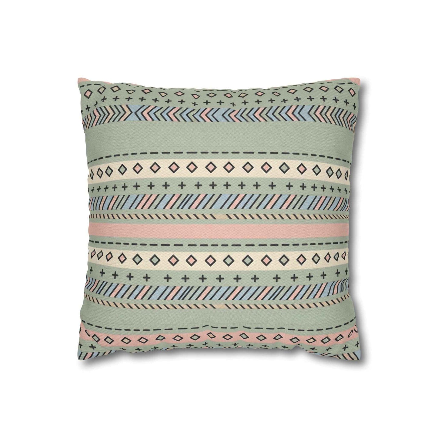 German Text Square Pillowcase — Spun Polyester Decorative Pillow Cover