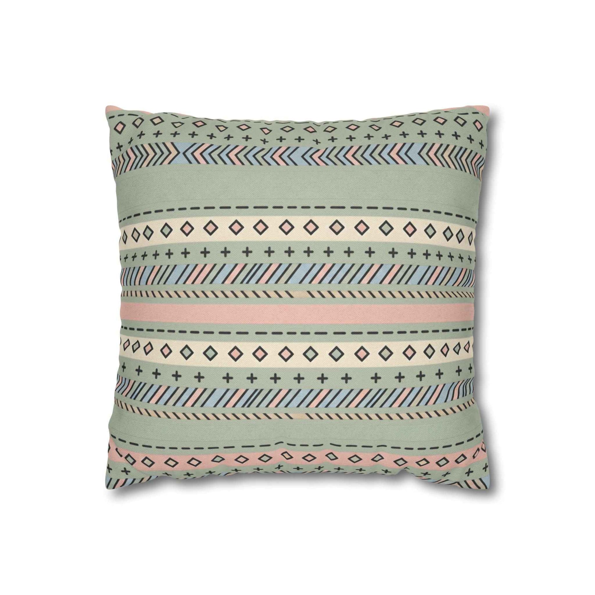 German Text Square Pillowcase — Spun Polyester Decorative Pillow Cover