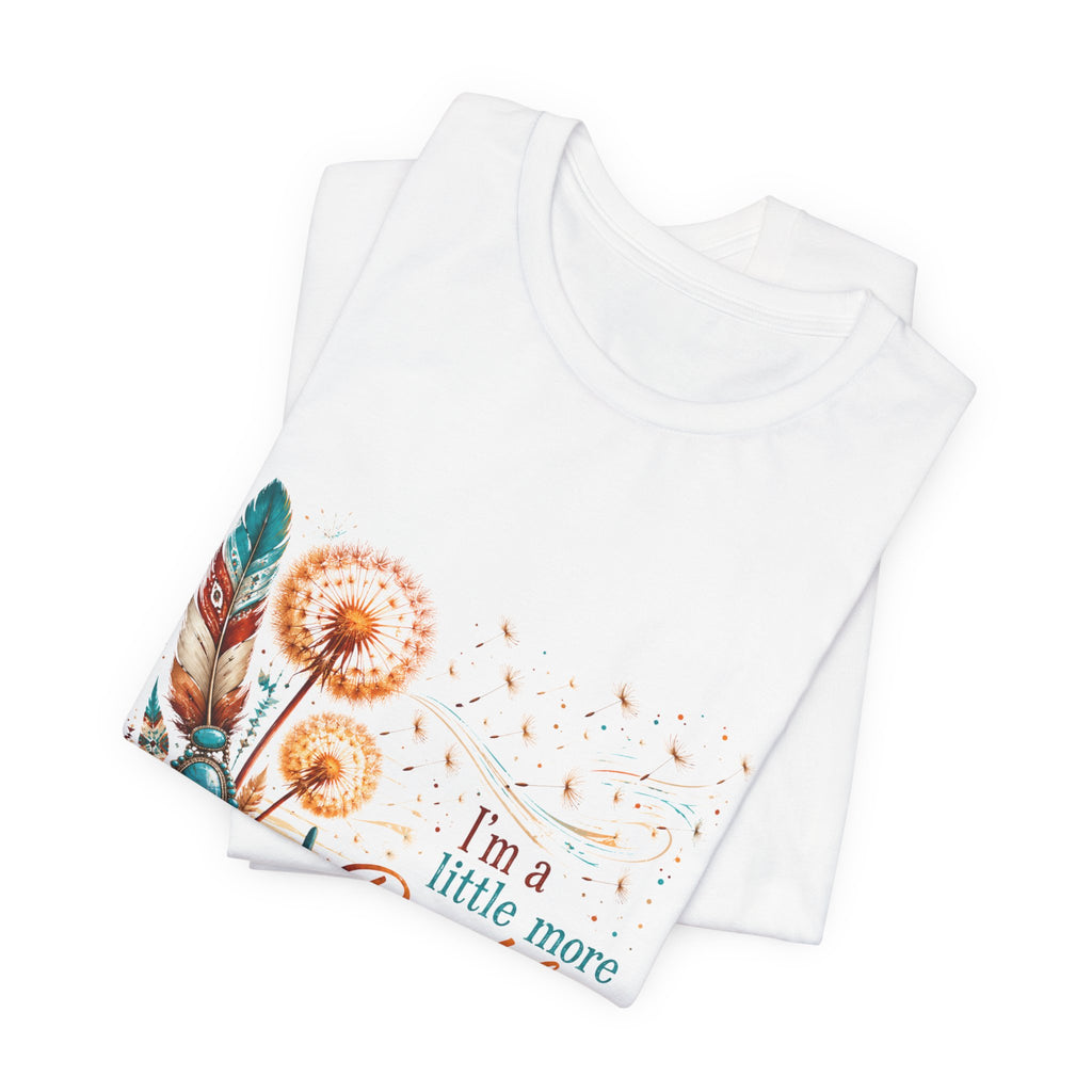 Boho Dandelion Damen T-Shirt mit Floral-Print Spruch