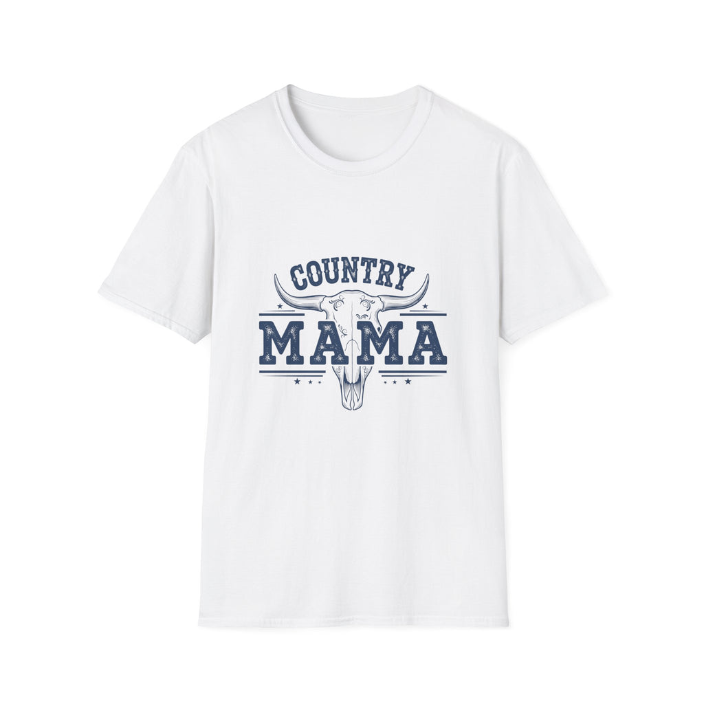 Country-Mama T-Shirt mit Western-Langhorn-Print