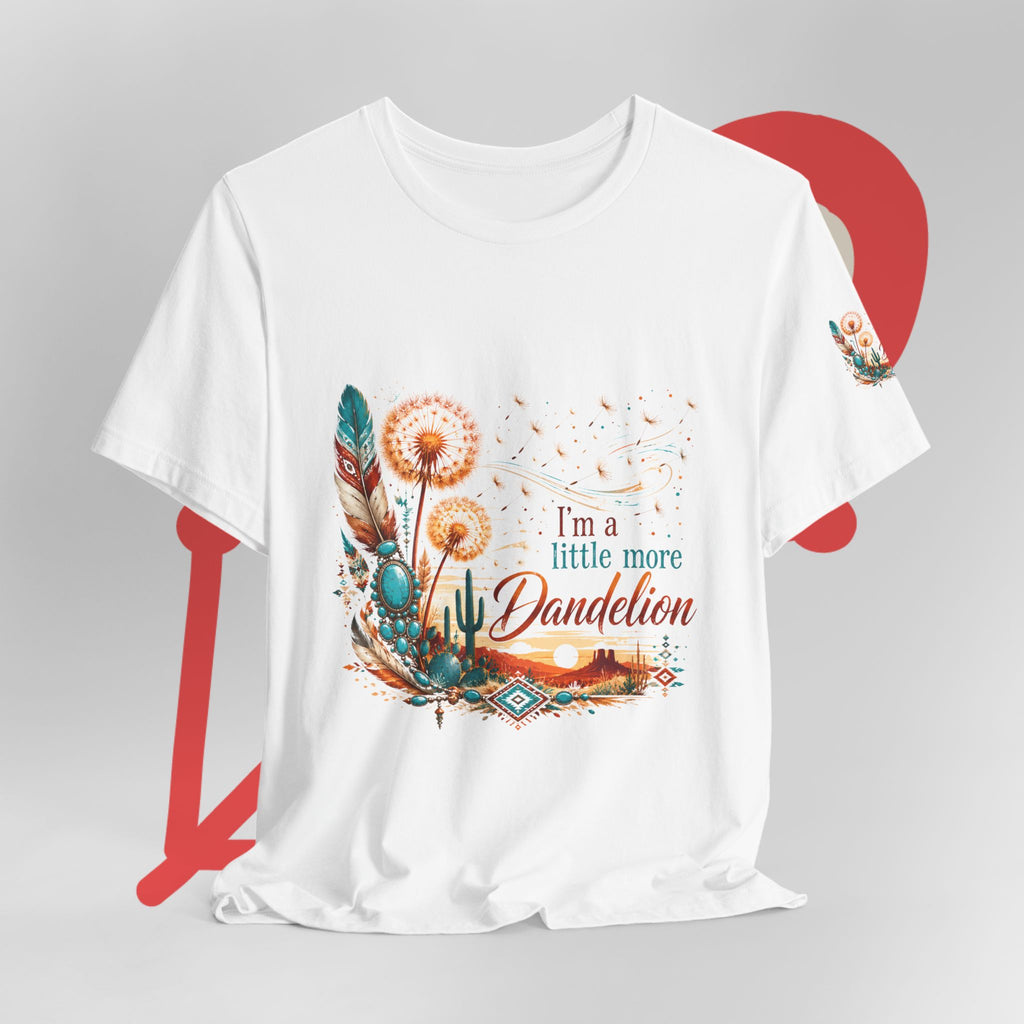 Boho Dandelion Damen T-Shirt mit Floral-Print Spruch