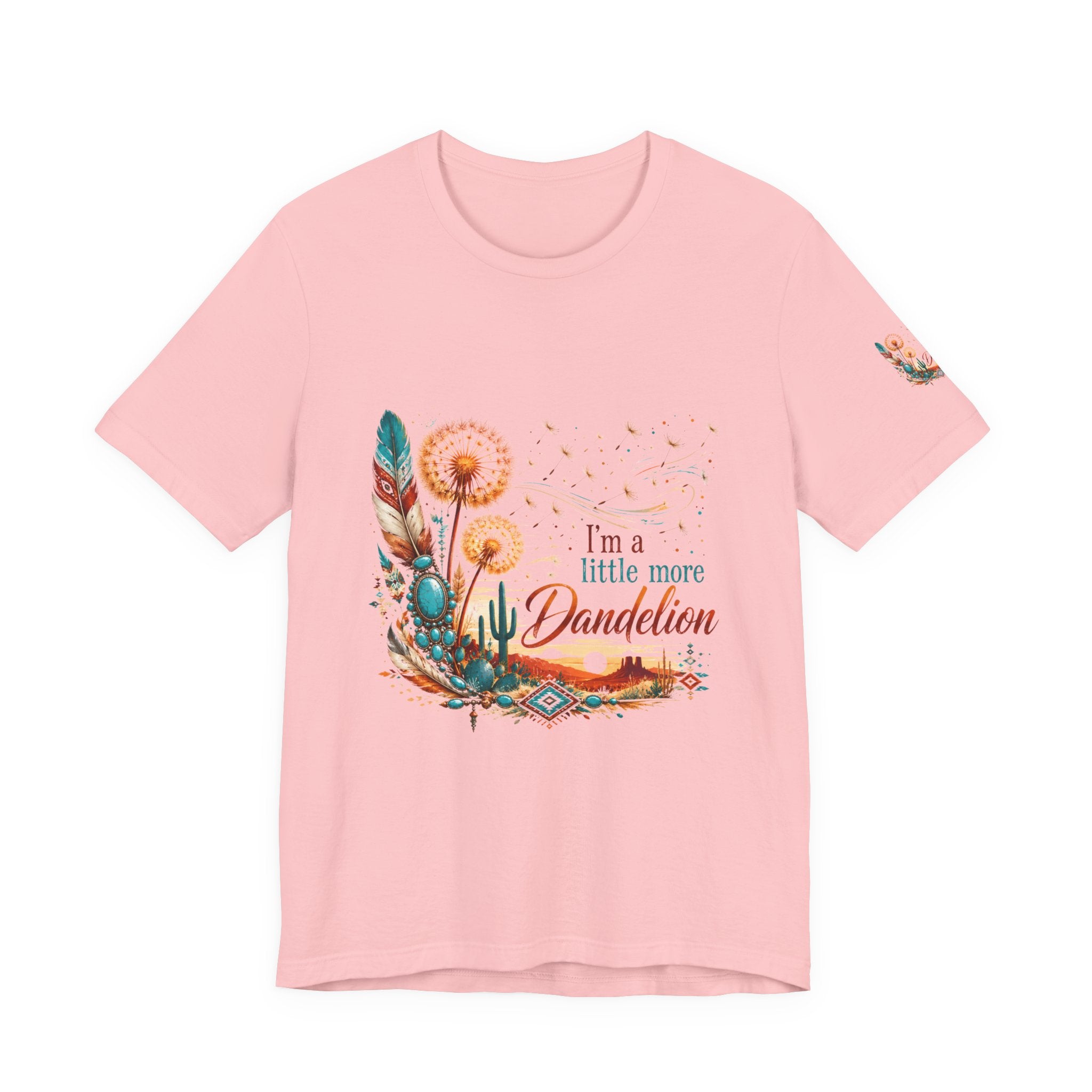 Boho Dandelion Damen T-Shirt mit Floral-Print Spruch