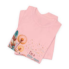 Boho Dandelion Damen T-Shirt mit Floral-Print Spruch
