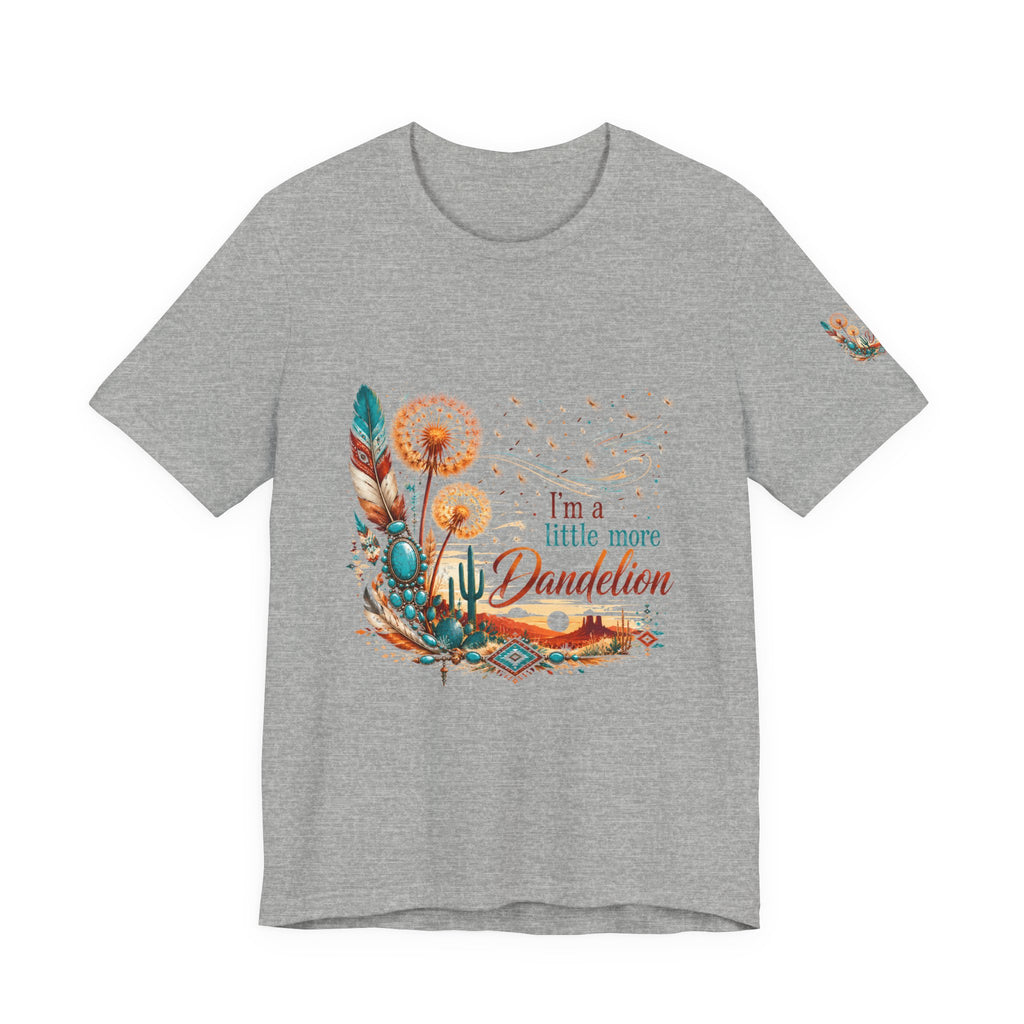 Boho Dandelion Damen T-Shirt mit Floral-Print Spruch