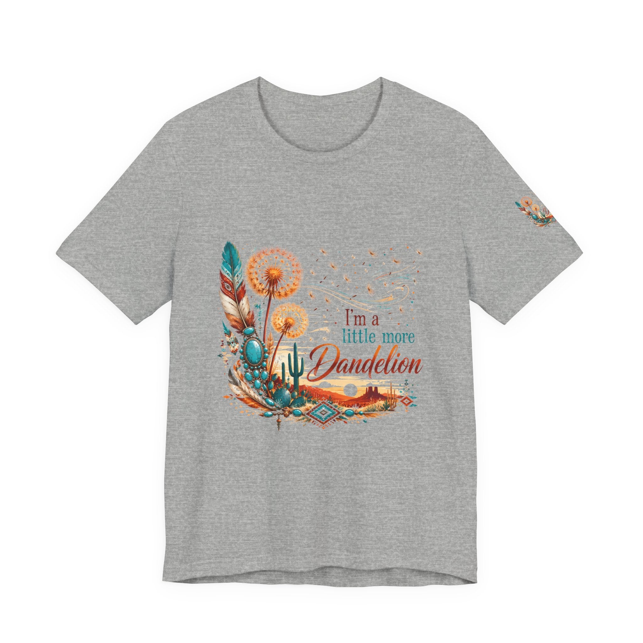 Boho Dandelion Damen T-Shirt mit Floral-Print Spruch