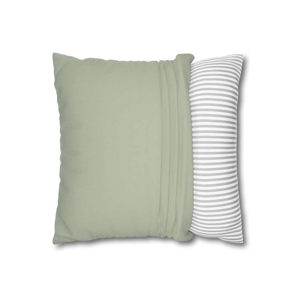 German Text Square Pillowcase — Spun Polyester Decorative Pillow Cover