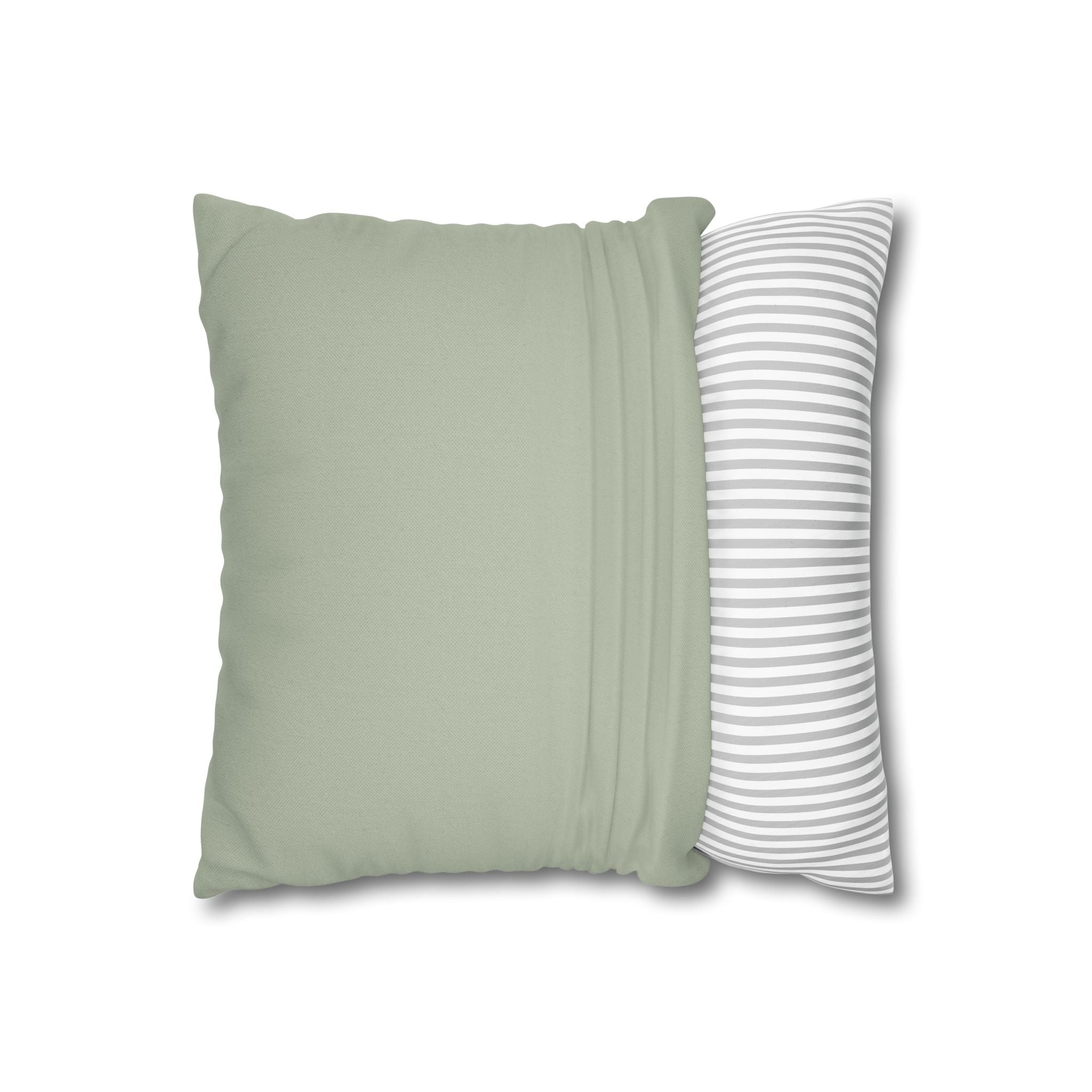 German Text Square Pillowcase — Spun Polyester Decorative Pillow Cover