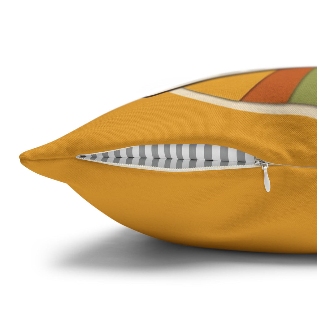 Stay Groovy Sun Decorative Pillowcase — Retro 70s Boho Accent Cushion Cover