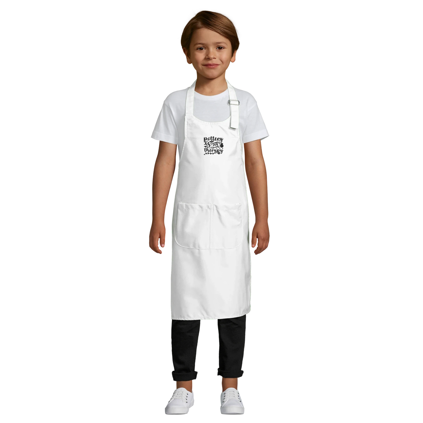 Kinder Schürze mit Tasche – Verstellbare Polycotton Schürze