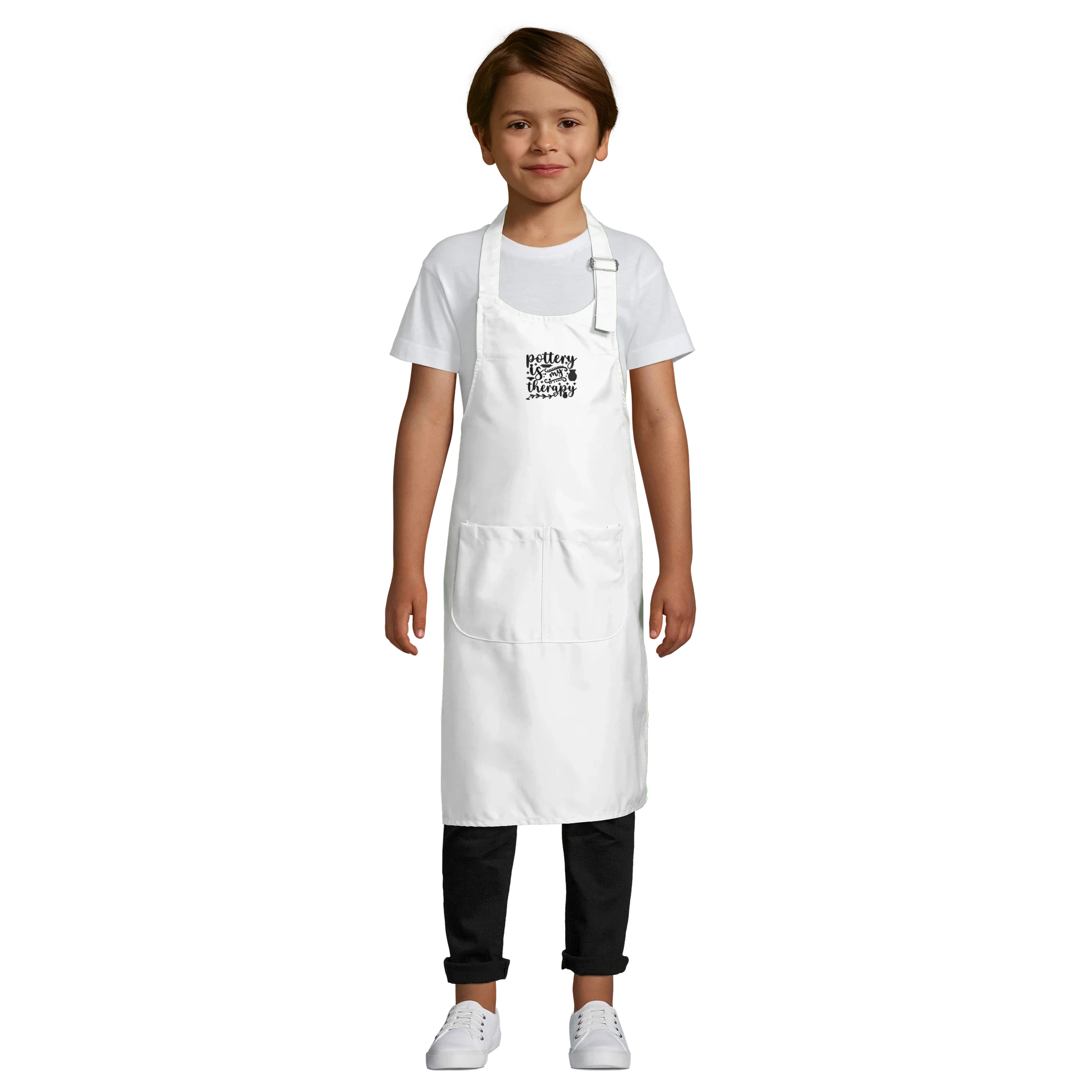 Kinder Schürze mit Tasche – Verstellbare Polycotton Schürze