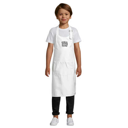 Kinder Schürze mit Tasche – Verstellbare Polycotton Schürze
