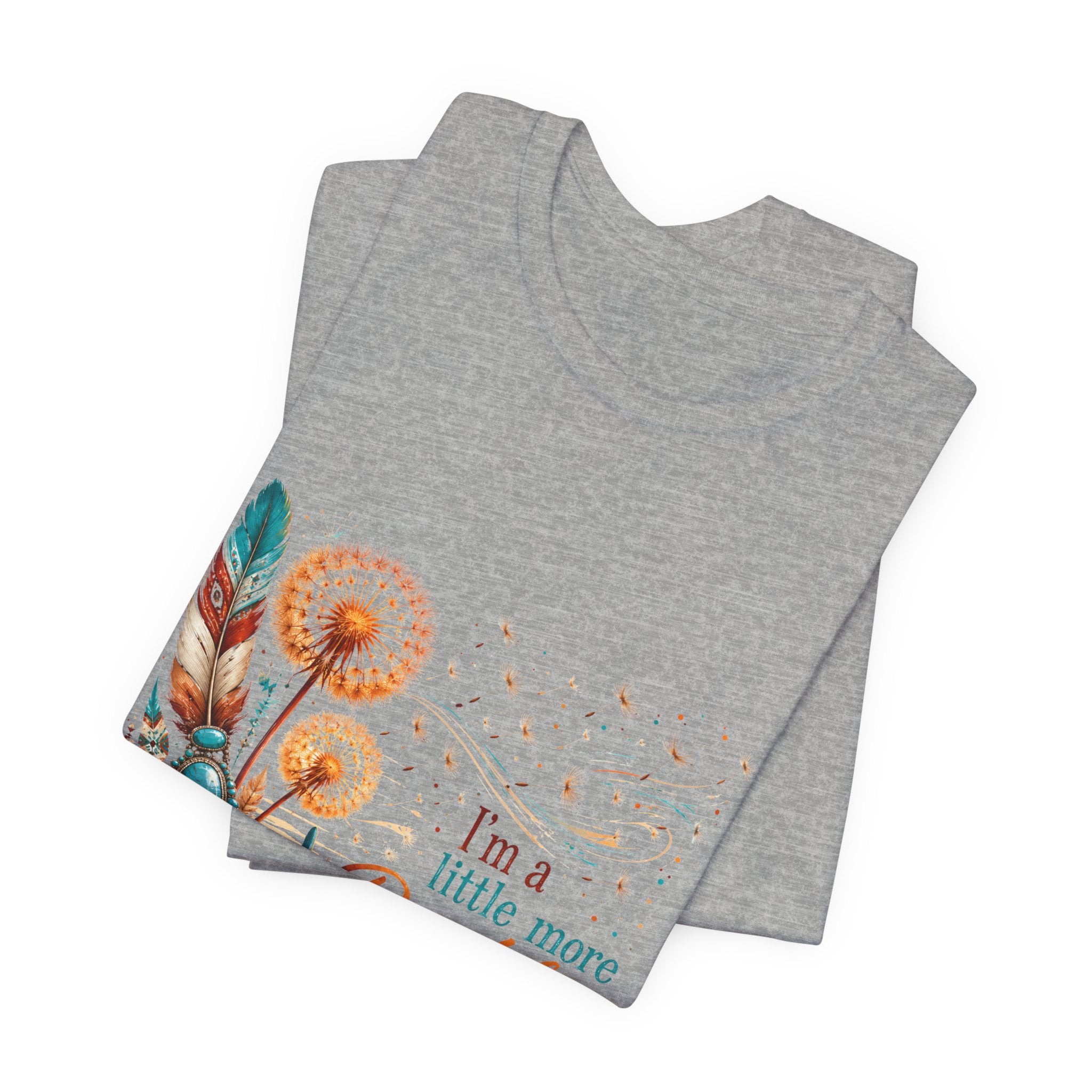 Boho Dandelion Damen T-Shirt mit Floral-Print Spruch