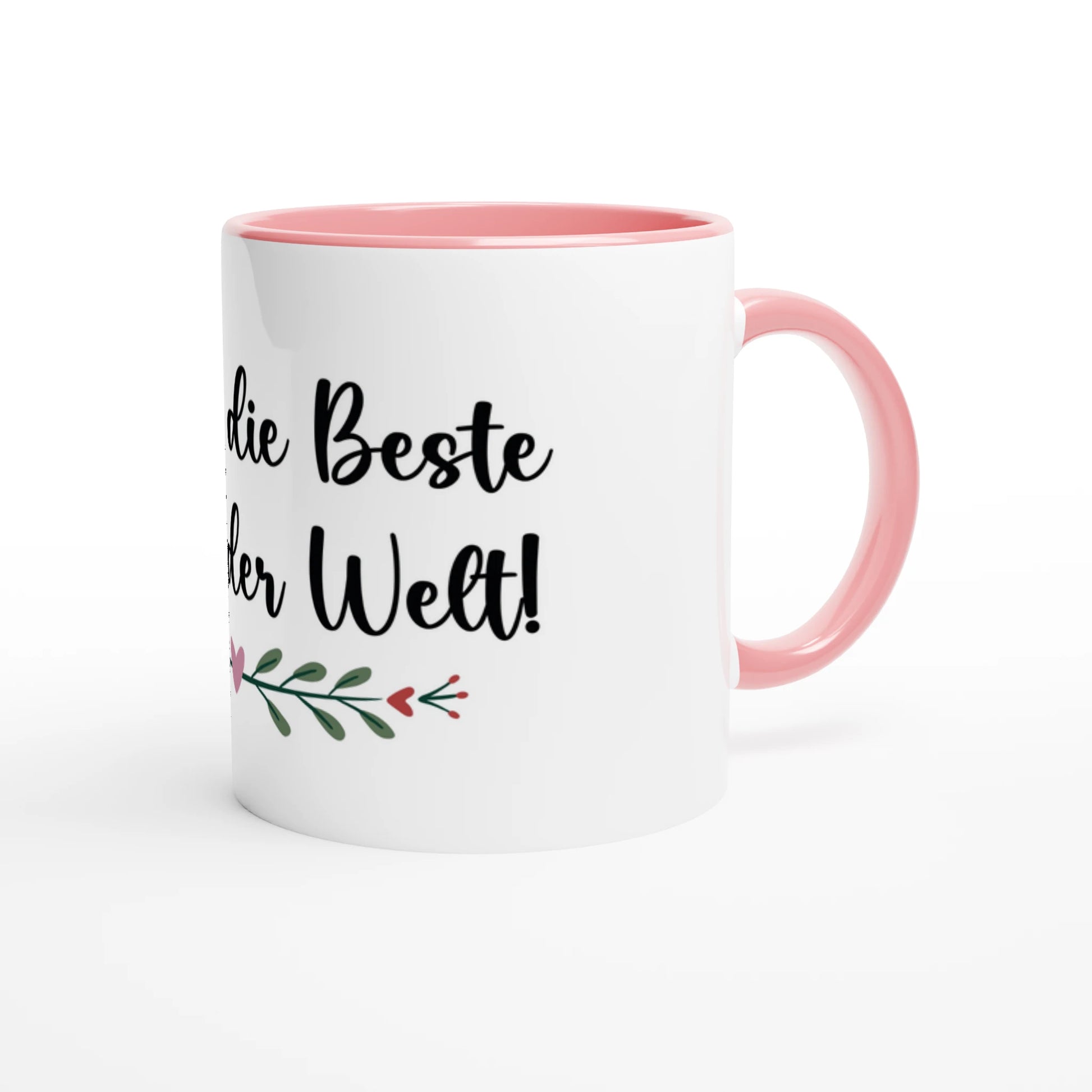 Weiße Keramiktasse 11oz mit Farbe an der Innenseite - Cozy Nook Atelier