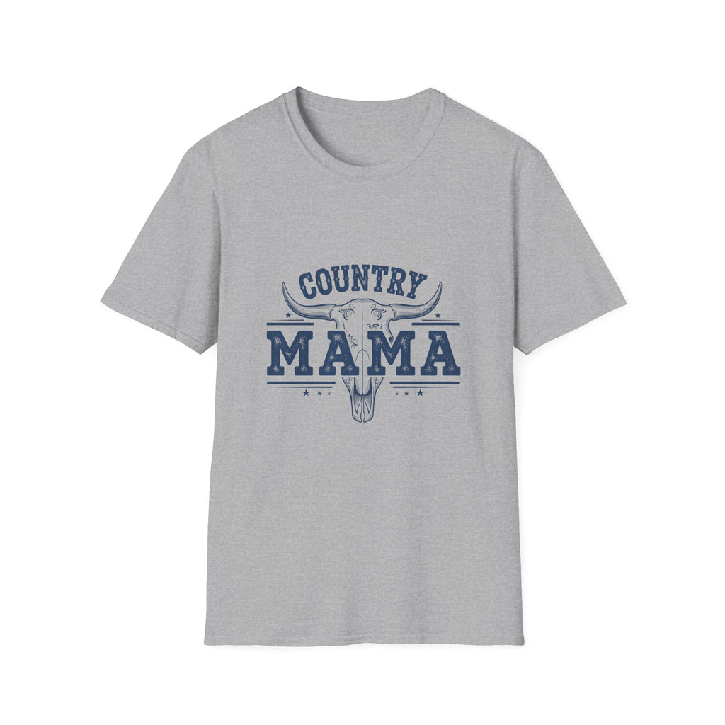 Country-Mama T-Shirt mit Western-Langhorn-Print