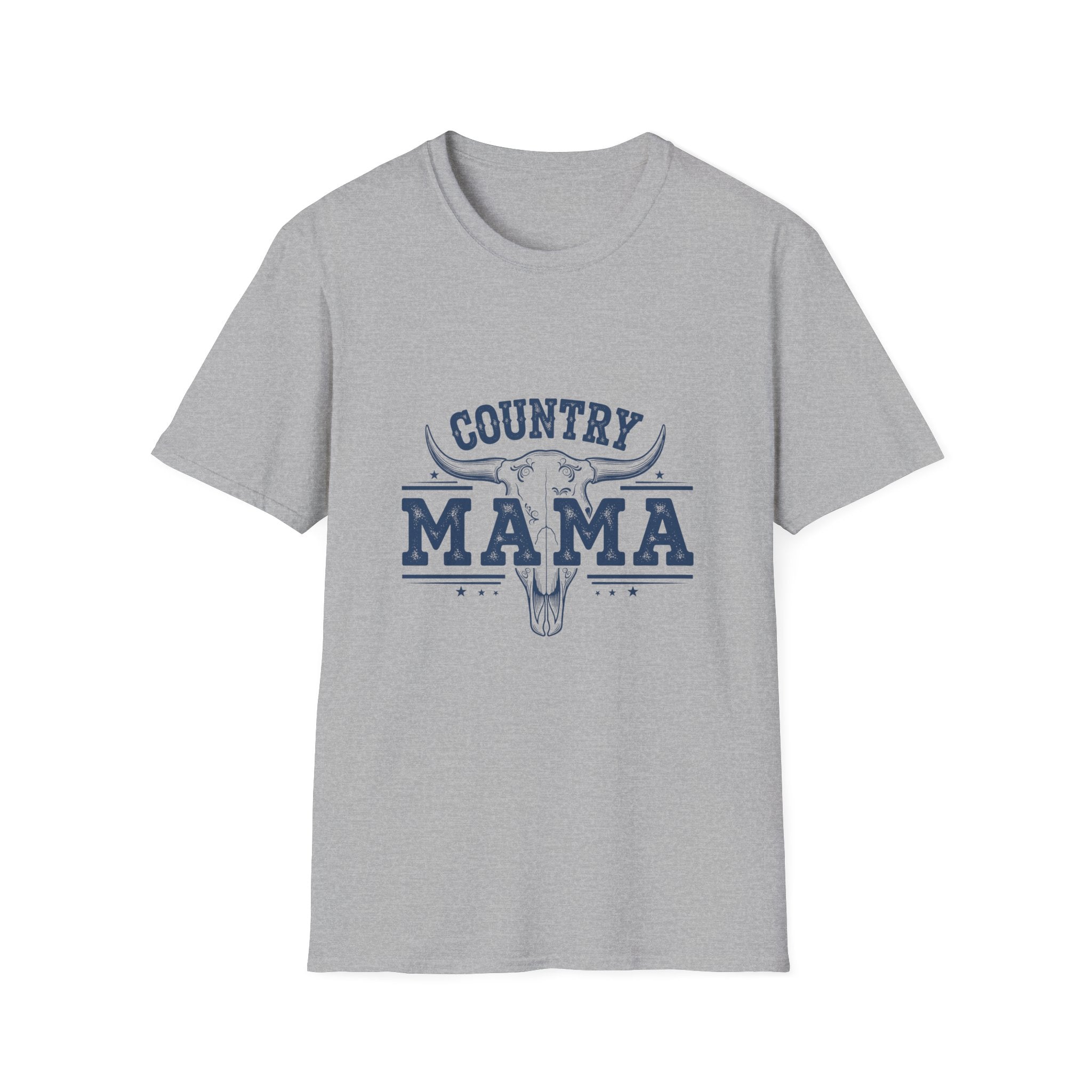 Country-Mama T-Shirt mit Western-Langhorn-Print
