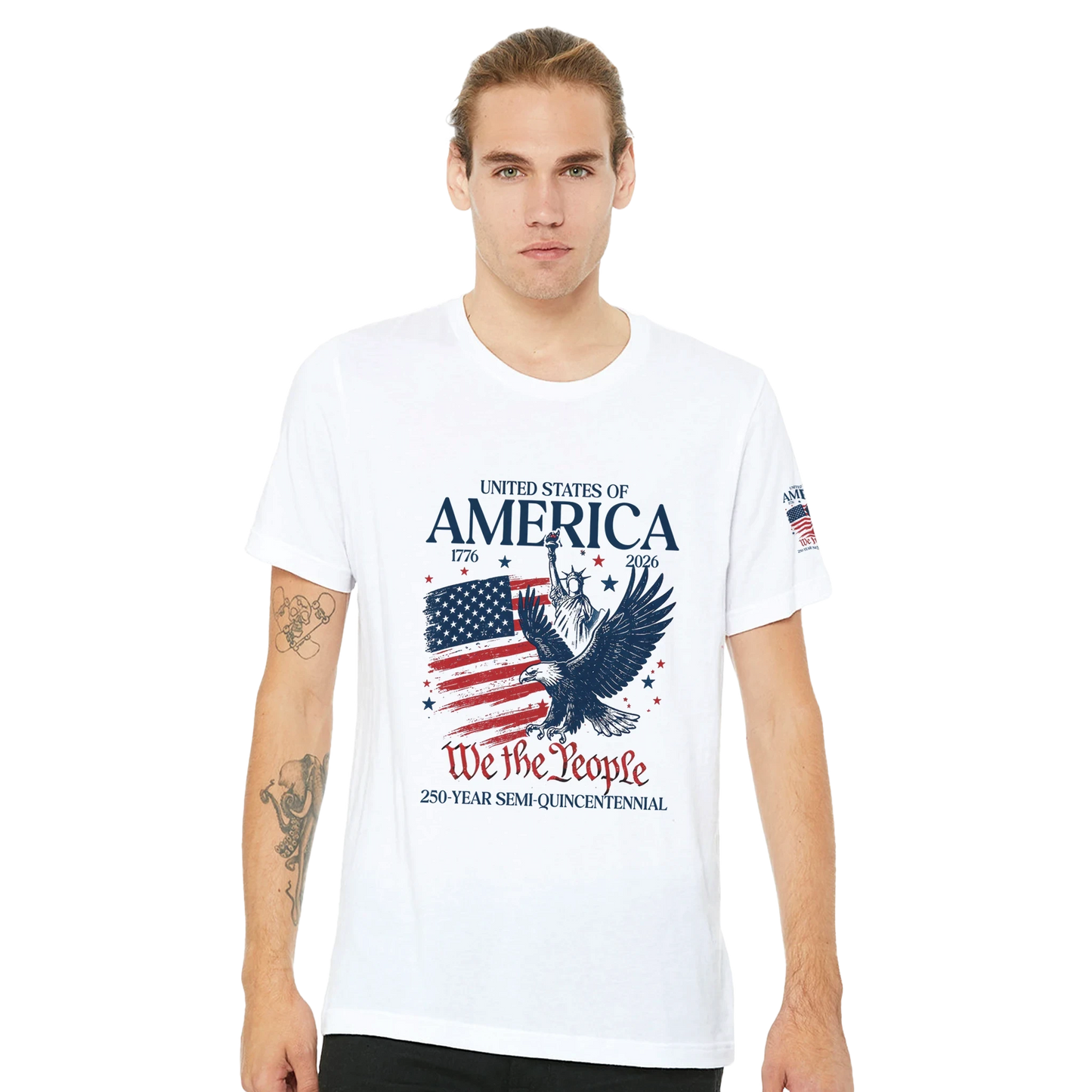 250 Years Eagle Premium Unisex T-Shirt Aus Baumwolle