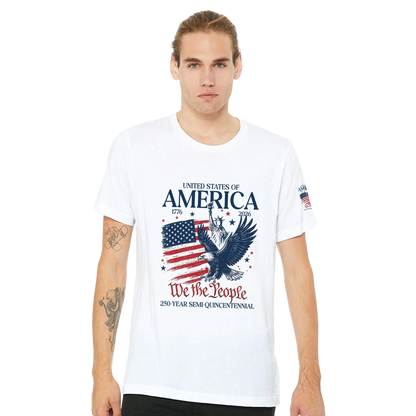 250 Years Eagle Premium Unisex T-Shirt Aus Baumwolle