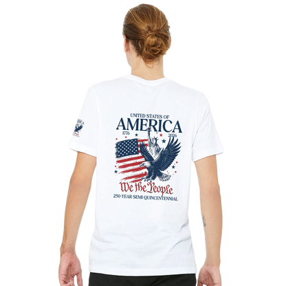 250 Years Eagle Premium Unisex T-Shirt Aus Baumwolle