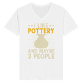 Pottery Love Unisex V-Neck T-Shirt Aus Baumwolle