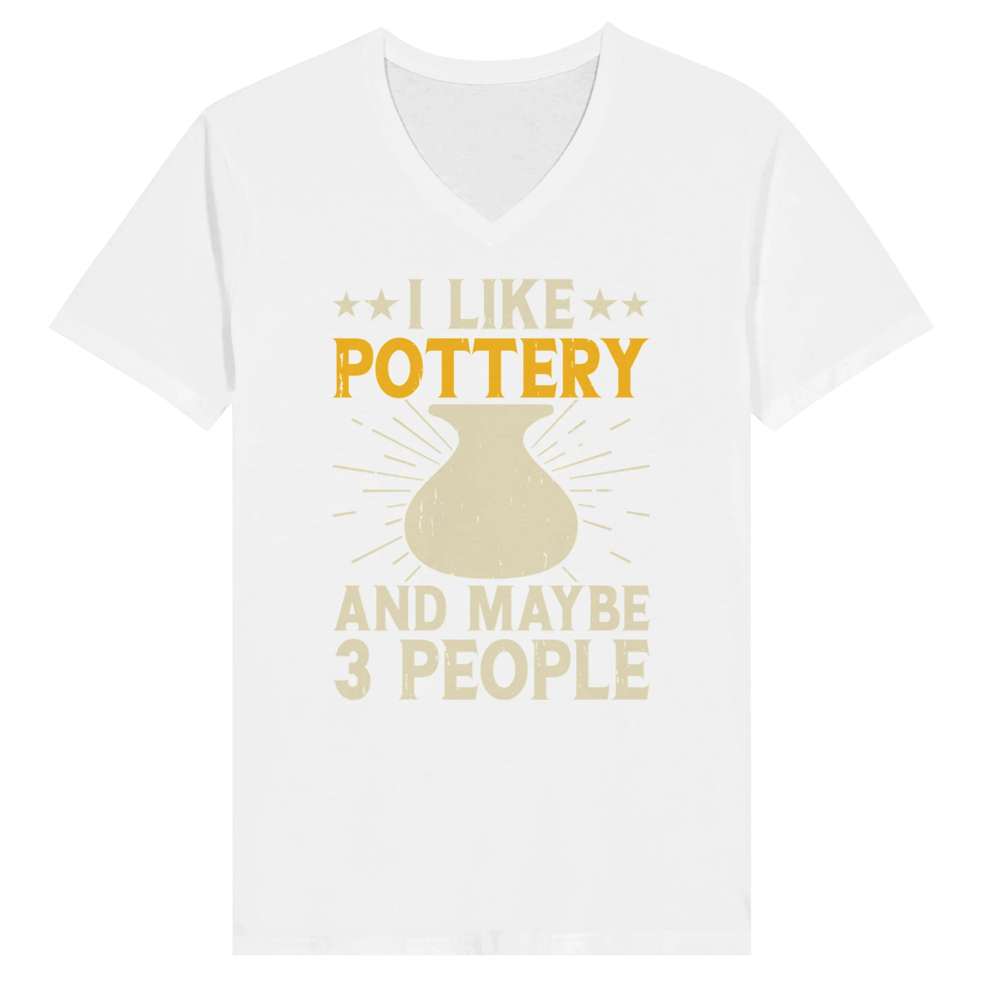 Pottery Love Unisex V-Neck T-Shirt Aus Baumwolle