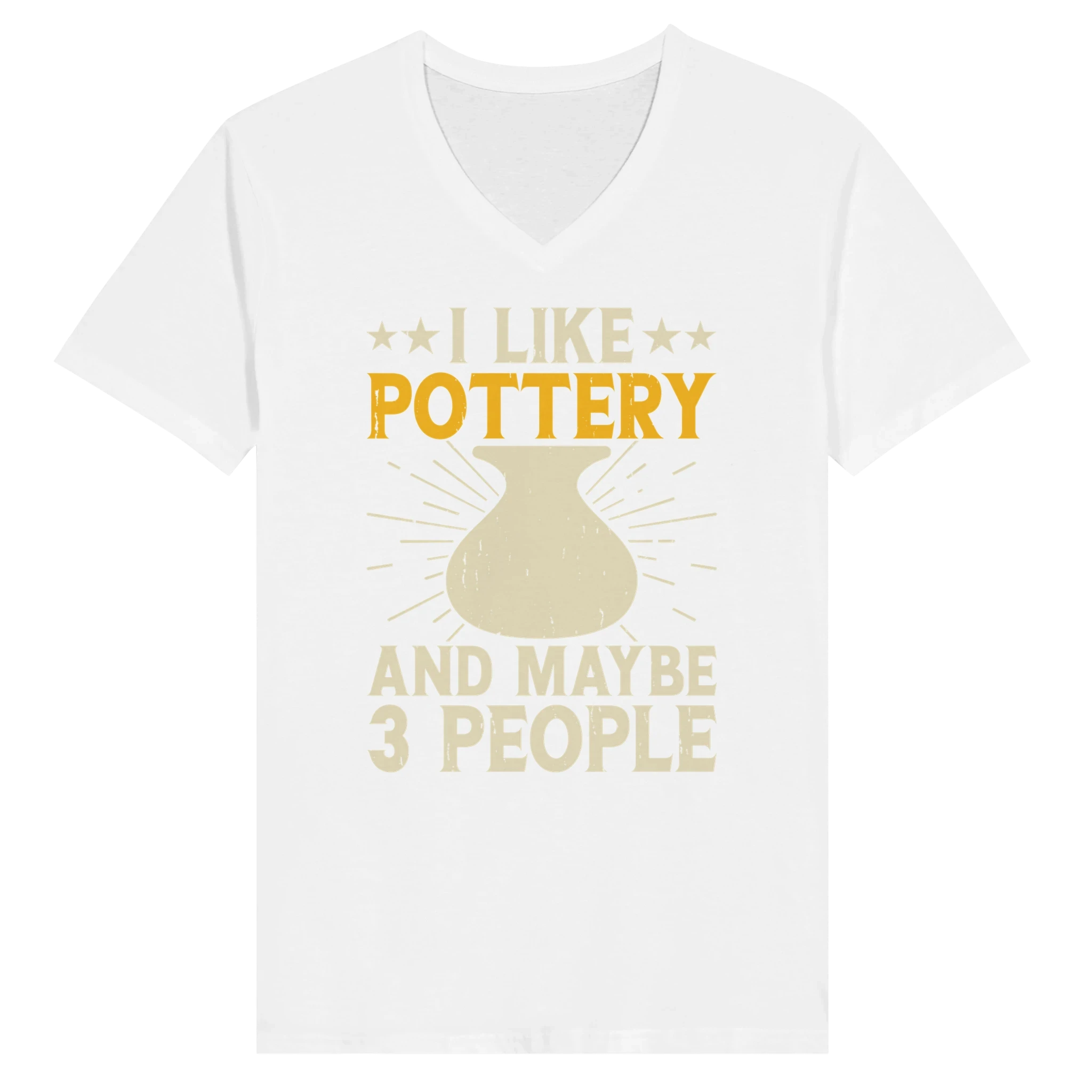 Pottery Love Unisex V-Neck T-Shirt Aus Baumwolle