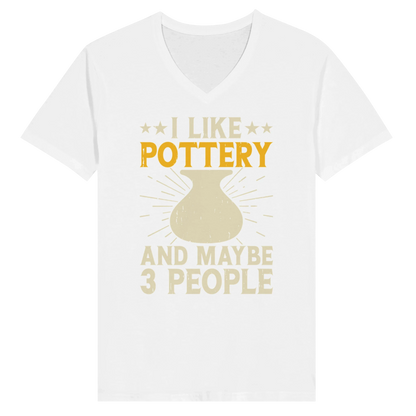 Pottery Love Unisex V-Neck T-Shirt Aus Baumwolle