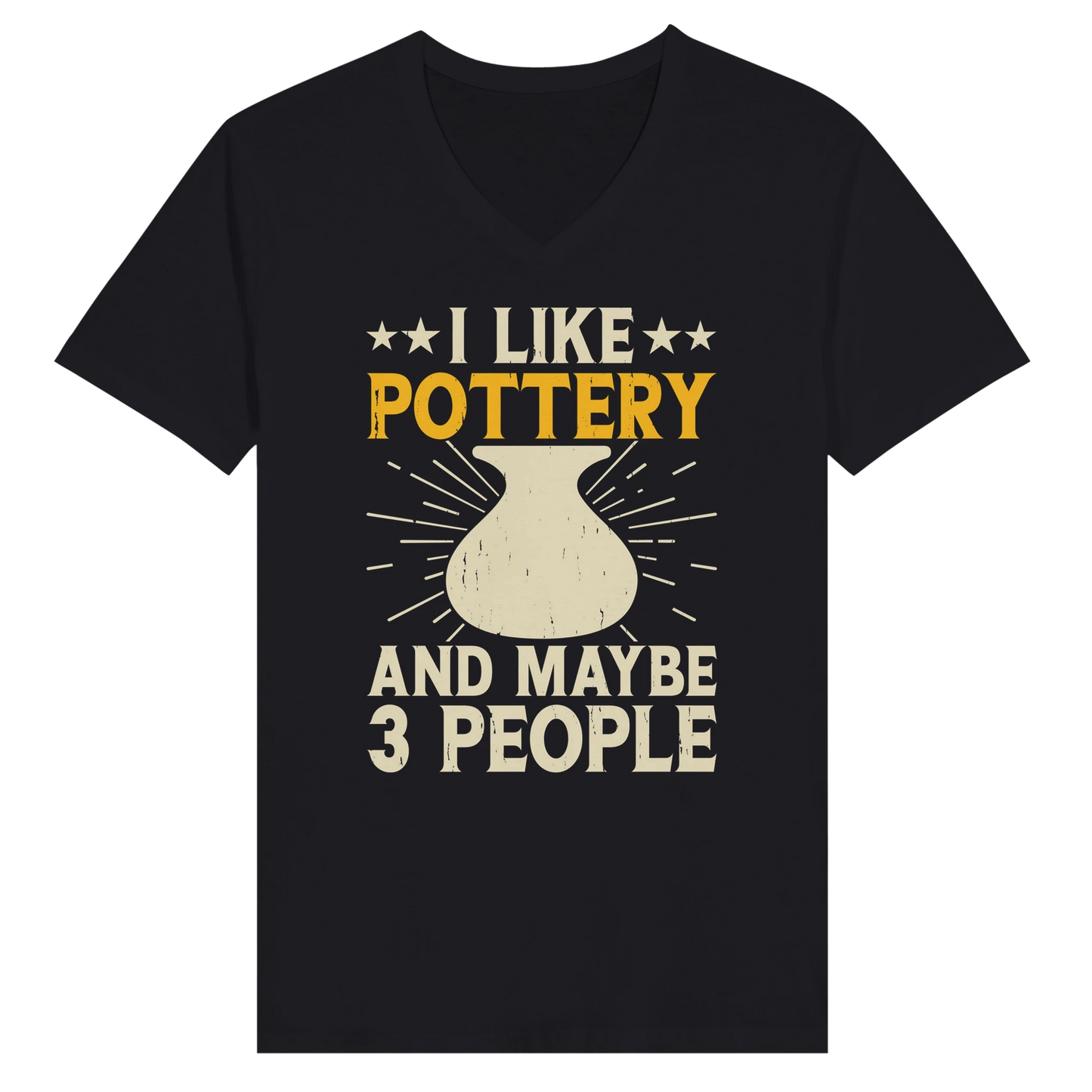 Pottery Love Unisex V-Neck T-Shirt Aus Baumwolle