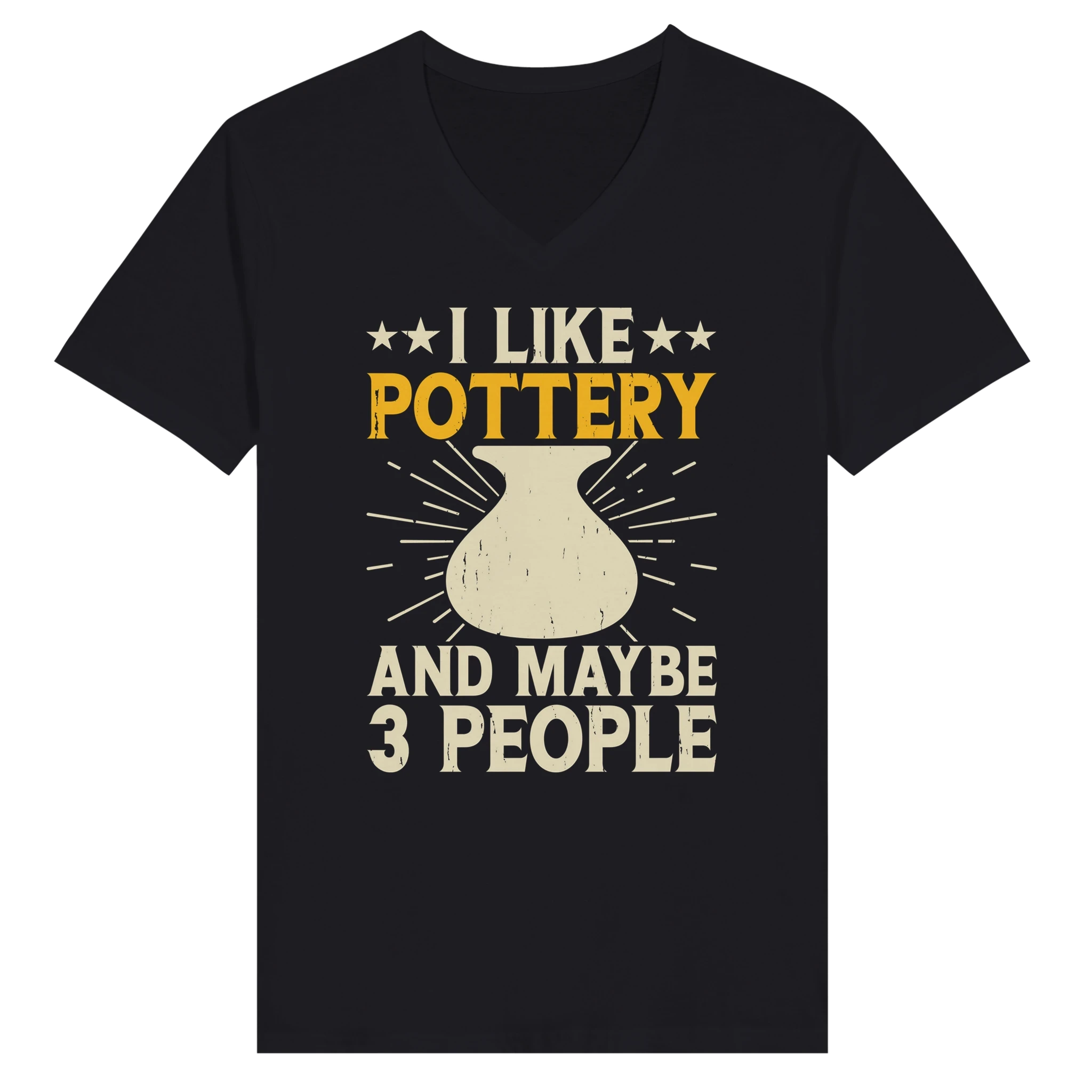 Pottery Love Unisex V-Neck T-Shirt Aus Baumwolle