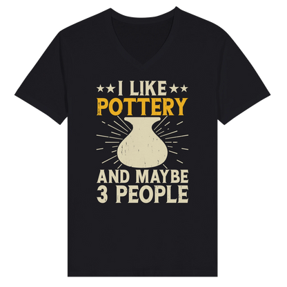 Pottery Love Unisex V-Neck T-Shirt Aus Baumwolle
