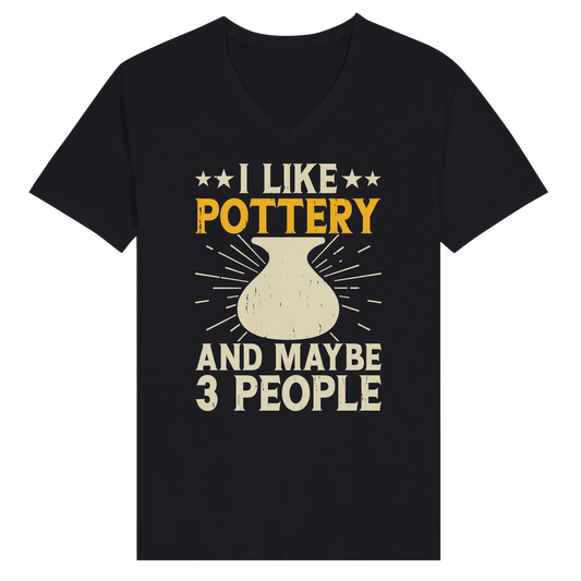 Pottery Love Unisex V-Neck T-Shirt Aus Baumwolle
