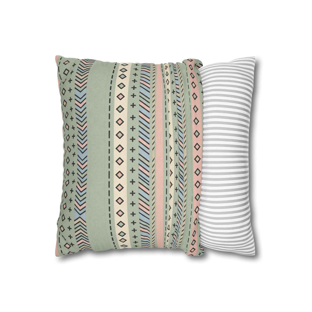 German Text Square Pillowcase — Spun Polyester Decorative Pillow Cover