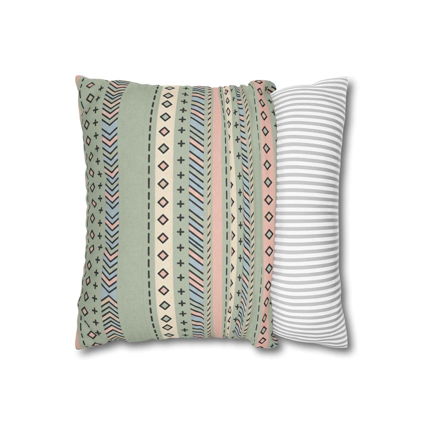 German Text Square Pillowcase — Spun Polyester Decorative Pillow Cover