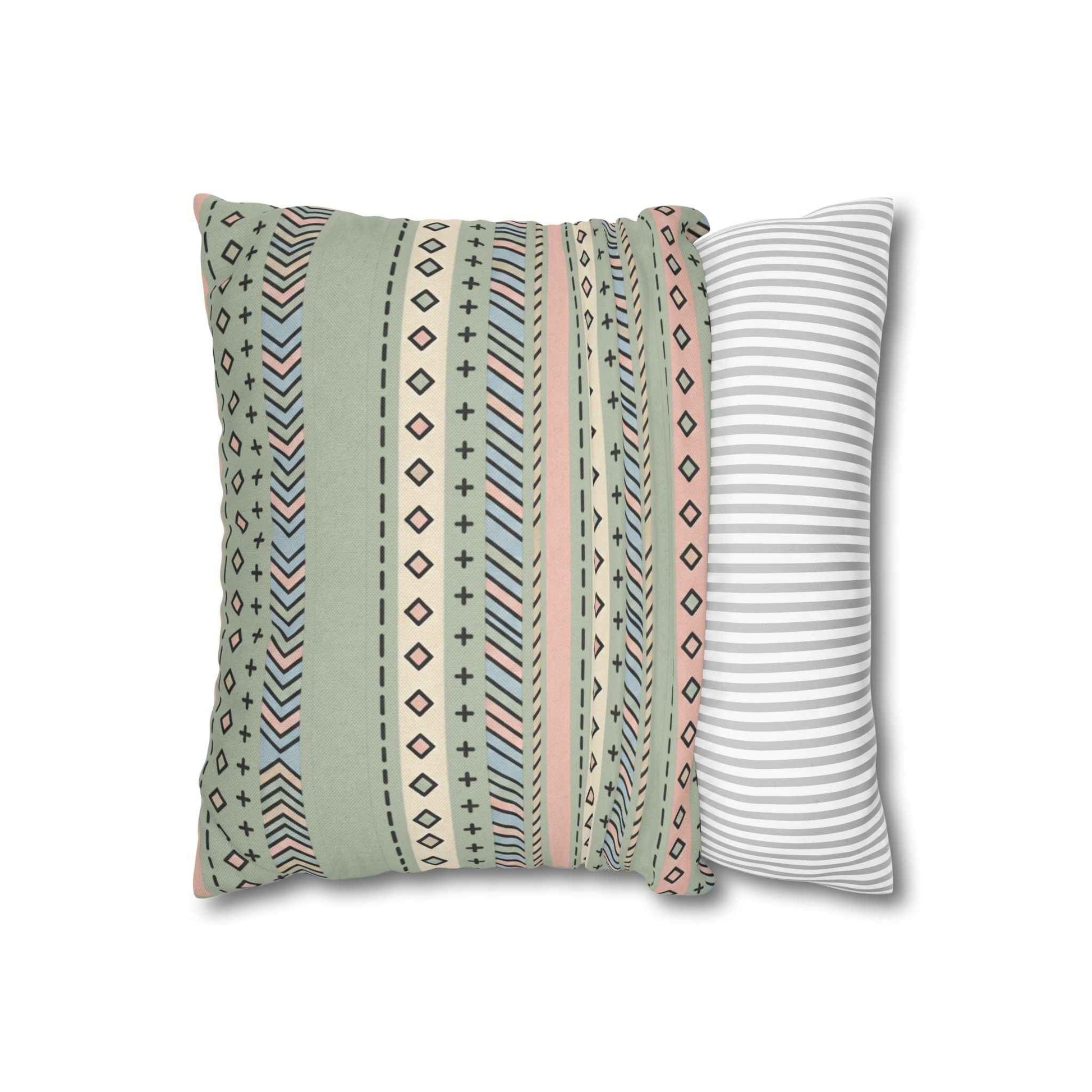 German Text Square Pillowcase — Spun Polyester Decorative Pillow Cover