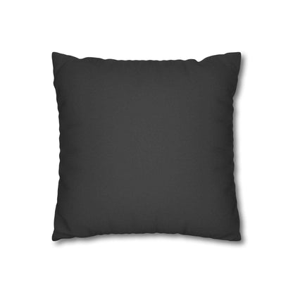 Nordic Folk Animal Pillow Cover — Black & White Dala Horse Throw Pillowcase