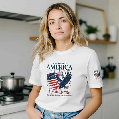 250 Years Eagle Premium Unisex T-Shirt Aus Baumwolle