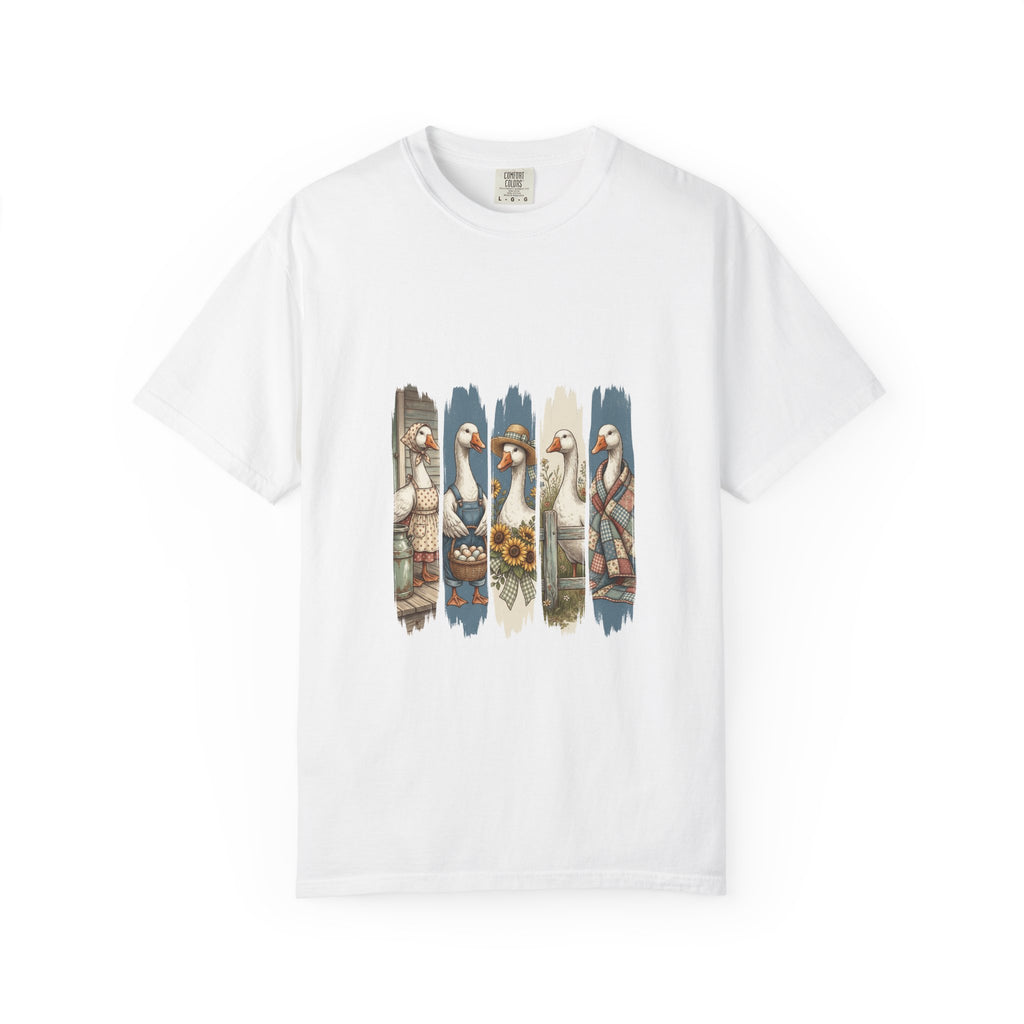 Vintage Farmhouse Gänse T-Shirt aus Schwerer Baumwolle