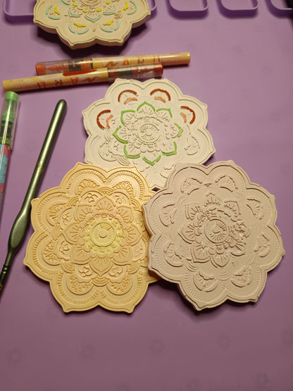 Mandala Set aus Gips